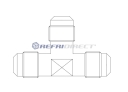 brass fittings Castel, tees Mod. 7310/2 1/4 X 1/4 X 1/4